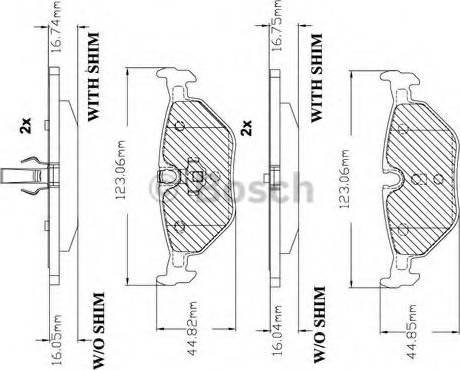 BOSCH F 03B 150 281 - Brake Pad Set, disc brake www.autospares.lv