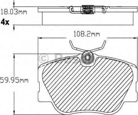 BOSCH F 03B 150 230 - Bremžu uzliku kompl., Disku bremzes autospares.lv