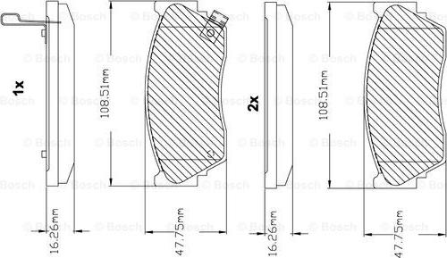 BOSCH F 03B 150 237 - Brake Pad Set, disc brake www.autospares.lv