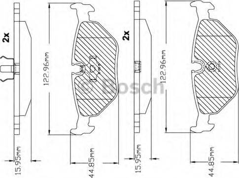 BOSCH F 03B 150 228 - Brake Pad Set, disc brake www.autospares.lv