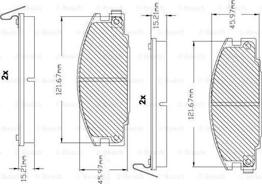 BOSCH F 03B 150 222 - Тормозные колодки, дисковые, комплект www.autospares.lv