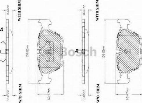 BOSCH F 03B 150 227 - Bremžu uzliku kompl., Disku bremzes autospares.lv