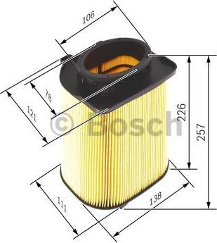 BOSCH F 026 400 480 - Gaisa filtrs www.autospares.lv