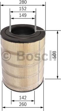 BOSCH F 026 400 514 - Gaisa filtrs www.autospares.lv