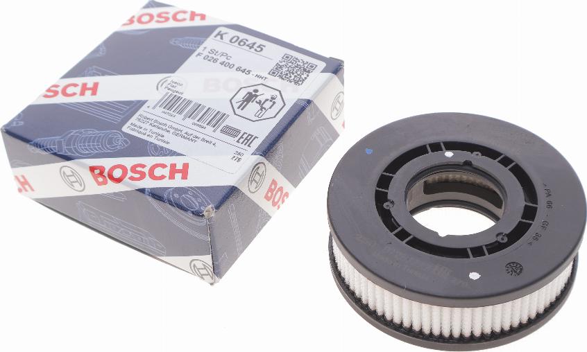 BOSCH F 026 400 645 - Filtrs, Kartera ventilācijas sistēma www.autospares.lv