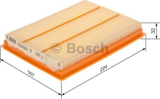 BOSCH F 026 400 602 - Gaisa filtrs www.autospares.lv