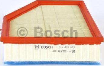 BOSCH F 026 400 615 - Gaisa filtrs www.autospares.lv