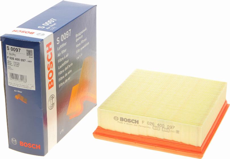 BOSCH F 026 400 097 - Air Filter, engine www.autospares.lv