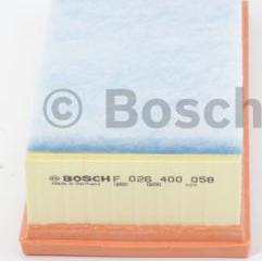 BOSCH F 026 400 058 - Air Filter, engine www.autospares.lv