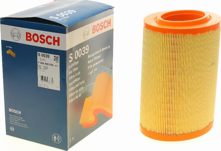 BOSCH F 026 400 039 - Gaisa filtrs www.autospares.lv