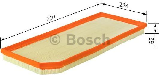 BOSCH F 026 400 119 - Gaisa filtrs www.autospares.lv