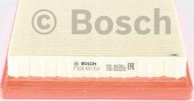 BOSCH F 026 400 358 - Gaisa filtrs www.autospares.lv