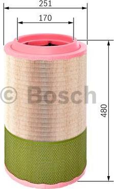 BOSCH F 026 400 257 - Gaisa filtrs www.autospares.lv