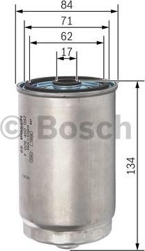 BOSCH F 026 402 097 - Degvielas filtrs autospares.lv