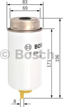 BOSCH F 026 402 040 - Degvielas filtrs www.autospares.lv