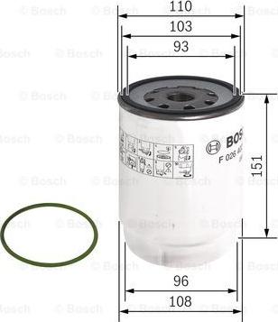 BOSCH F 026 402 039 - Degvielas filtrs www.autospares.lv