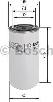 BOSCH F 026 402 035 - Degvielas filtrs www.autospares.lv