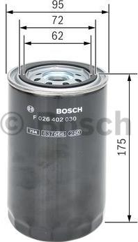 BOSCH F 026 402 030 - Degvielas filtrs www.autospares.lv