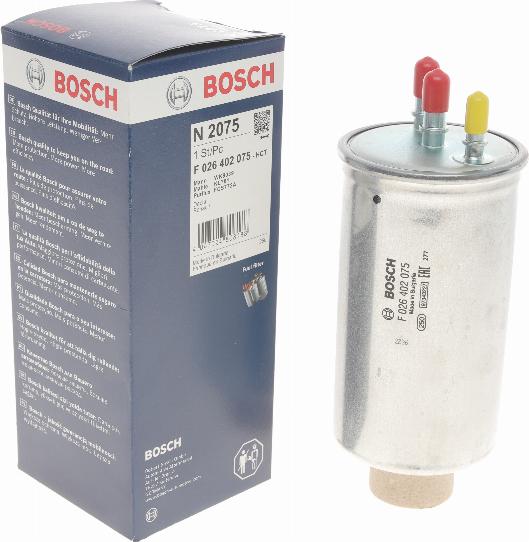 BOSCH F 026 402 075 - Degvielas filtrs www.autospares.lv