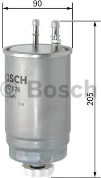 BOSCH F 026 402 076 - Degvielas filtrs www.autospares.lv