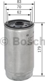 BOSCH F 026 402 071 - Degvielas filtrs www.autospares.lv