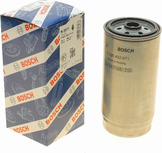 BOSCH F 026 402 071 - Топливный фильтр www.autospares.lv