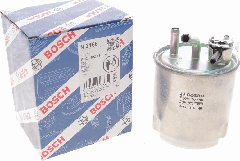 BOSCH F 026 402 166 - Degvielas filtrs www.autospares.lv