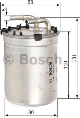 BOSCH F 026 402 835 - Degvielas filtrs www.autospares.lv