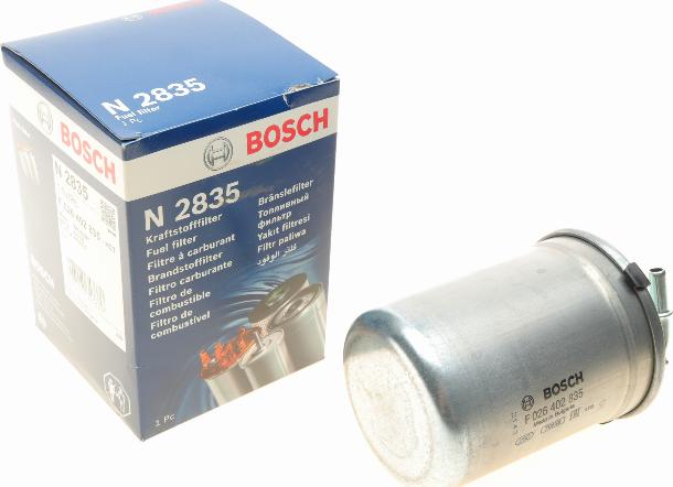 BOSCH F 026 402 835 - Degvielas filtrs www.autospares.lv