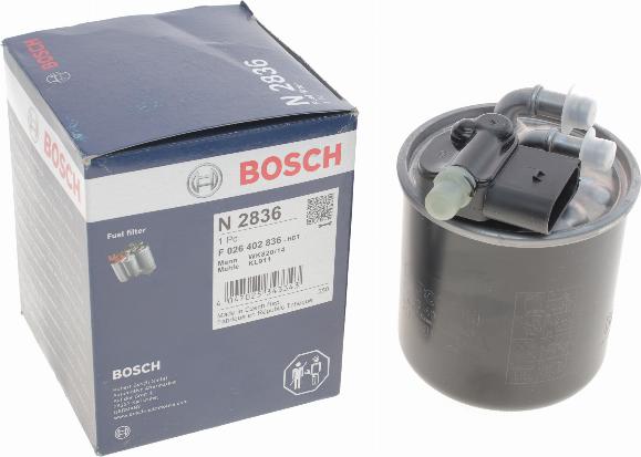 BOSCH F 026 402 836 - Degvielas filtrs www.autospares.lv