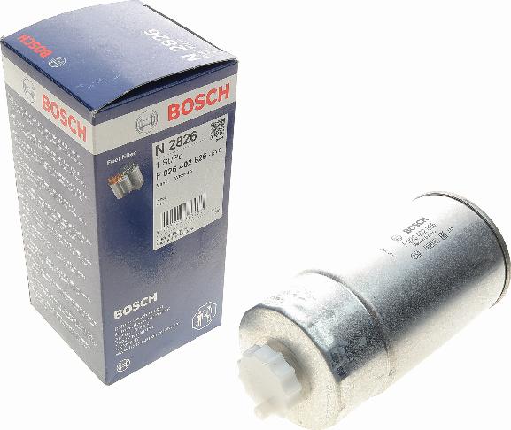 BOSCH F 026 402 826 - Degvielas filtrs autospares.lv