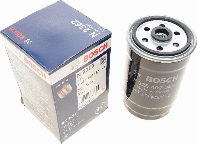 BOSCH F 026 402 362 - Degvielas filtrs autospares.lv