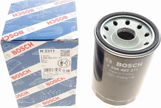 BOSCH F 026 402 311 - Degvielas filtrs www.autospares.lv