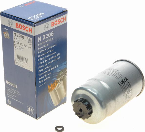 BOSCH F 026 402 206 - Degvielas filtrs www.autospares.lv