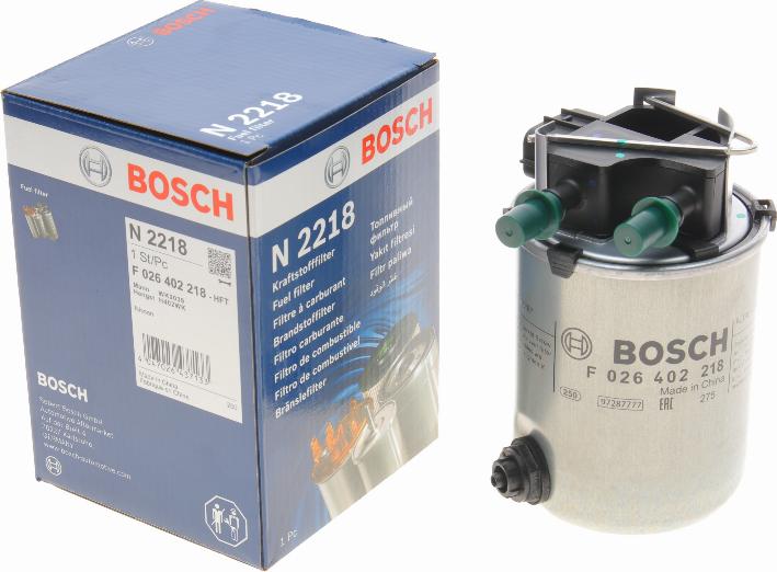 BOSCH F 026 402 218 - Degvielas filtrs www.autospares.lv