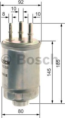 BOSCH F 026 402 229 - Degvielas filtrs www.autospares.lv