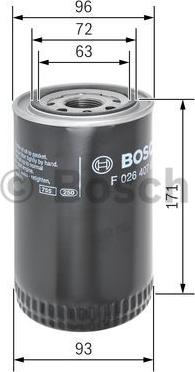 BOSCH F 026 407 057 - Eļļas filtrs www.autospares.lv