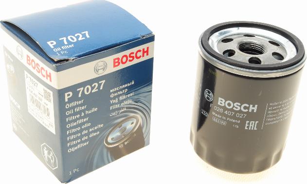 BOSCH F 026 407 027 - Oil Filter www.autospares.lv