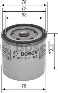 BOSCH F 026 407 143 - Масляный фильтр www.autospares.lv