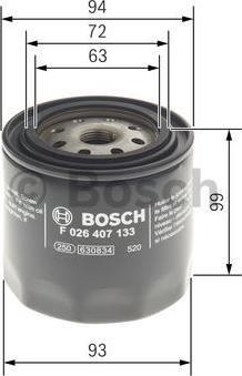 BOSCH F 026 407 133 - Eļļas filtrs www.autospares.lv