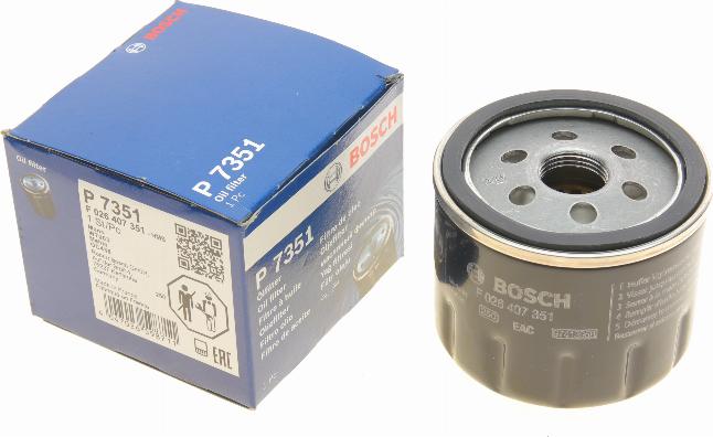 BOSCH F 026 407 351 - Eļļas filtrs www.autospares.lv