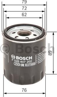 BOSCH F 026 407 202 - Eļļas filtrs www.autospares.lv