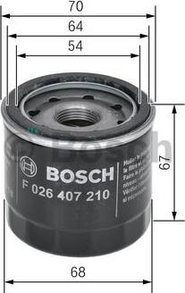 BOSCH F 026 407 210 - Oil Filter www.autospares.lv