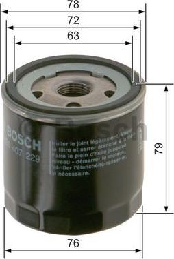 BOSCH F 026 407 229 - Масляный фильтр www.autospares.lv