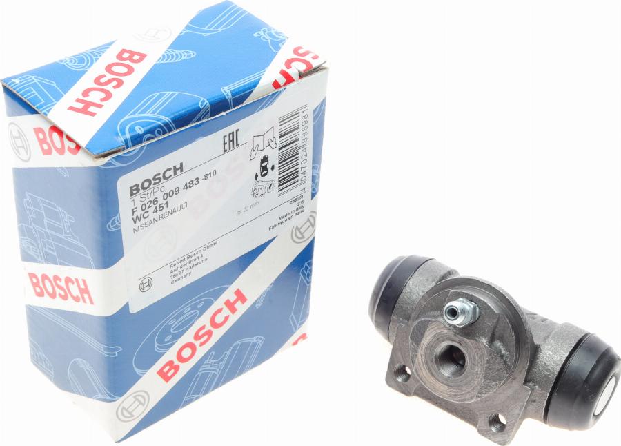 BOSCH F 026 009 483 - Riteņa bremžu cilindrs www.autospares.lv