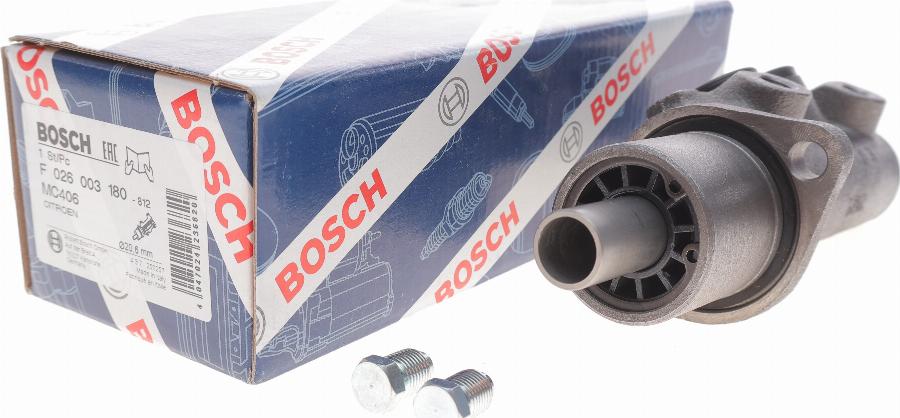 BOSCH F 026 003 180 - Galvenais bremžu cilindrs www.autospares.lv