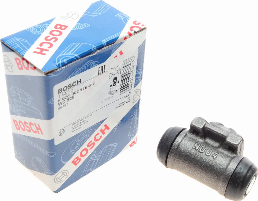 BOSCH F 026 002 579 - Колесный тормозной цилиндр www.autospares.lv