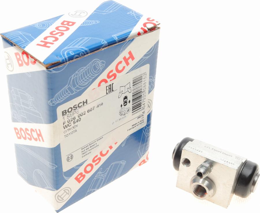 BOSCH F 026 002 607 - Riteņa bremžu cilindrs autospares.lv