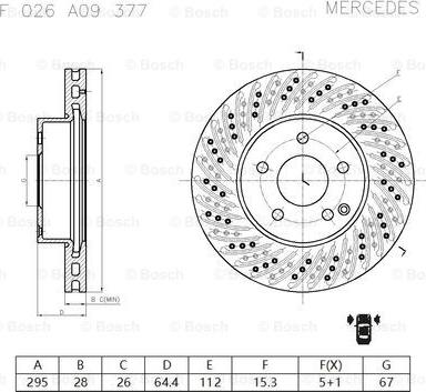 BOSCH F 026 A09 377 - Bremžu diski www.autospares.lv