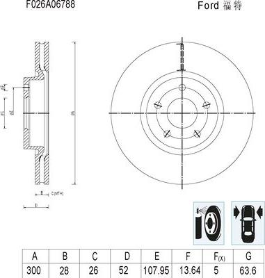 BOSCH F 026 A06 788 - Bremžu diski www.autospares.lv